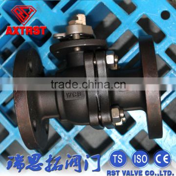 Wenzhou 2PC WCB 90 Degree Flange Floating Ball Valve