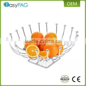 Biggest factory made home kitchen accessories metal wire fruit basket for kitchen