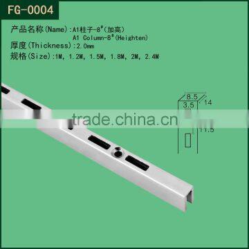 slatwall slotted c channel weight