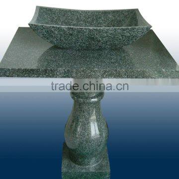 green granite pedestal counter top sink