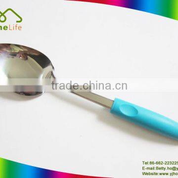 Heat-resistant plastic handle high quality stainless steel Solid serving spoon