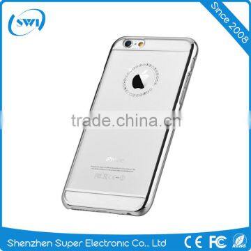 Electroplating Transparent Crystal Bling Diamonds Jewelry PC Phone Cover Case Skin For IPhone 6 6S Plus photo-5