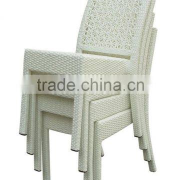 Aluminum White Outdoor Wicker Chair photo-3
