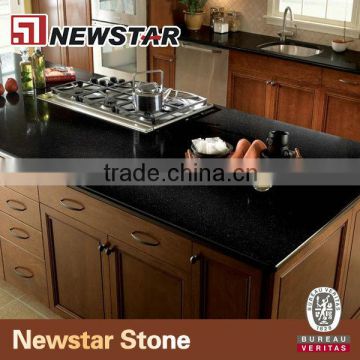 Newstar crystal black quartz worktops