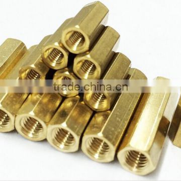 Female to female threaded hex brass standoff M6