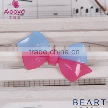 Promotion gifts plastic hair bow samll metal hair pins for teenagers