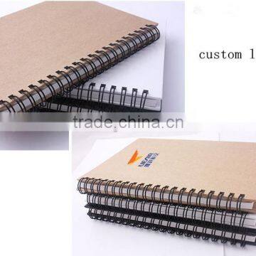 Custom Logo Kraft Paper Notebook/ Sprial Binding Notebook