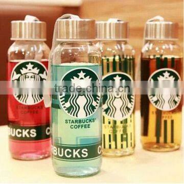 Factory Wholesale Customize Logo Glass Drinking Bottle photo-3