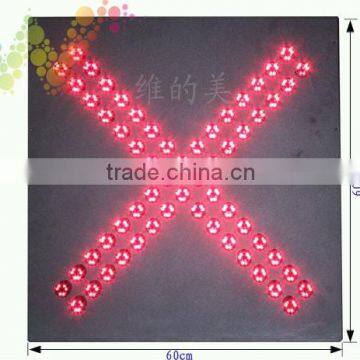 High way 600mm toll station red cross canopy lights led traffic signal light manufacturer