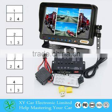 4 channels HD 360 view car camera video splitter Preview and Recording cctv dvr XY-6029MDVR