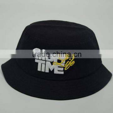 Hot!!!!!!Black Bucker Cap 3D Embroidery Bucker Caps