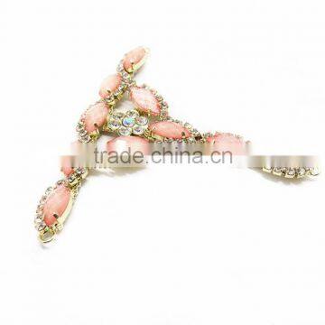 Gold Fashion Crystal Rhinestone Shoe Accessories Shoe Chain For High Heels