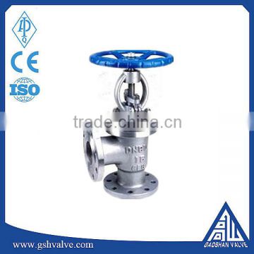 Medium temperature water/oil/steam flanged angle globe valve