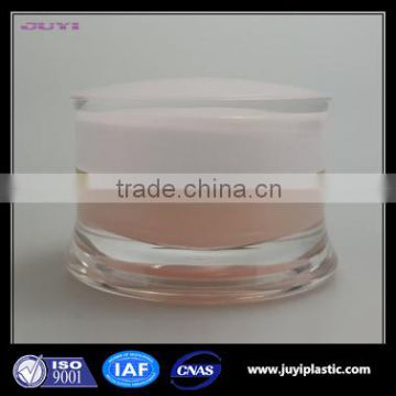 New Design double wall cosmetic jar , 15ml 30ml 50ml acrylic Cream Jar And Plastic 1oz Plastic jar