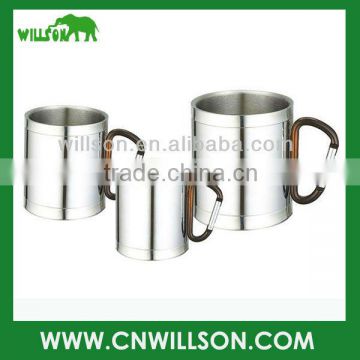 wholesale tea cups double wall travel coffee cup with handle