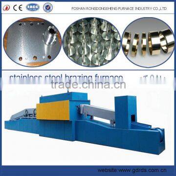 continuous atmosphere control conveyor belt heat treatment brazing furnace for stainless steel