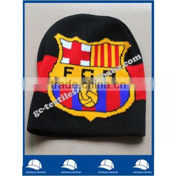 Fans china manufacturer factory Jacquard acrylic beanie hat