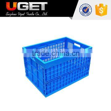 Acid and Alkali Resistance Plastic Foldable Mesh Crate for Supermarket