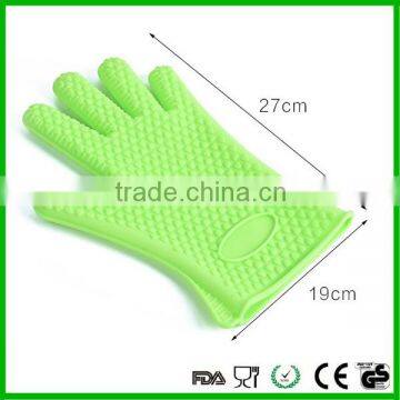 Hot sale heat resistant BBQ and baking fingers silicone cooking gloves