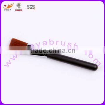 Long Synthetic Hair Matt Black Wood Handle Mask Brush