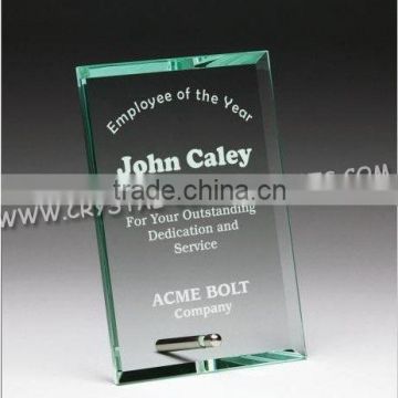 Engraved Diamond Jade Glass Cube Trophy On Promotion