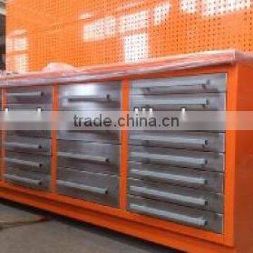 metal single slide rail workshop garage W2850mm*D800mm*H950mm without backwall work bench