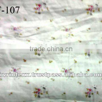 Silk chiffon floral printed fabric