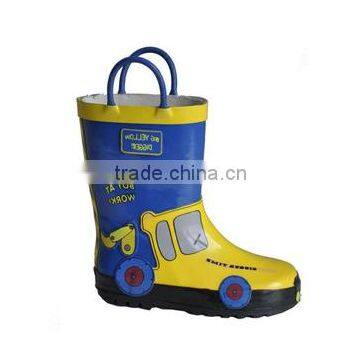 Hot Sale Car Printed Kids Rain Boots