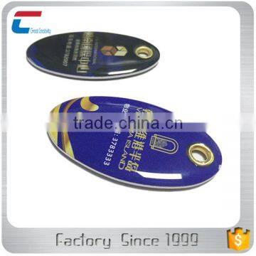 ISO14443A /ISO15693 /13.56MHZ Customized Design RFID NFC Key Tag Key Fob with Metal Edge