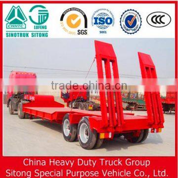 Heavy Duty Factory Price Tri-axle 50T Low Bed Semi Trailer Online Shopping photo-3