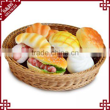 Modern Style rattan wicker round shape bread baskets for home or store