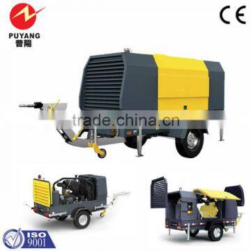 Trailer screw air compressor 163cfm 145psig 10bar