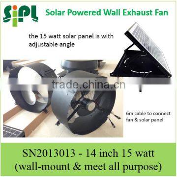 vent goods new desing in wall fan gable fan solar panel( solar cell )Solar Attic fan and ventilation option in DC AC power