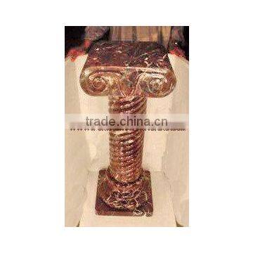 NATURAL RED ZEBRA MARBLE PEDESTALS photo-3