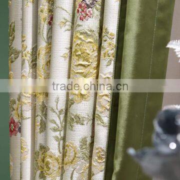Floral Garden Entrance Door Jacquard Embossed Blackout Curtain photo-5