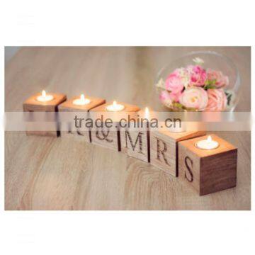 Valentines Day Candle Holder Wood Love Sweet Table Sign Decor photo-2