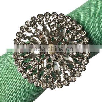 jewelled metal alloy umbrella design napkin ring