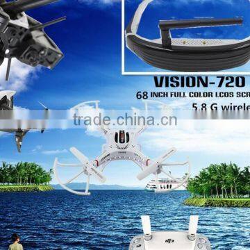 HD 5.8GHz Wireless Eyewear Video Glasses For FPV Racing Drone Glasses Support 68inch Full Color LCOS Screen photo-2