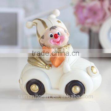 Resin cartoon baby clown figurine