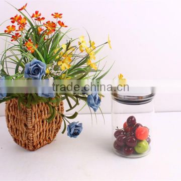 high borosilicate jar with plastic cover