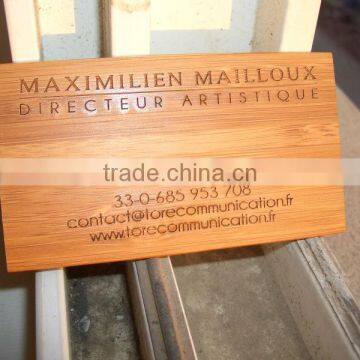 Wooden Business Name Card For Commercial Male Women