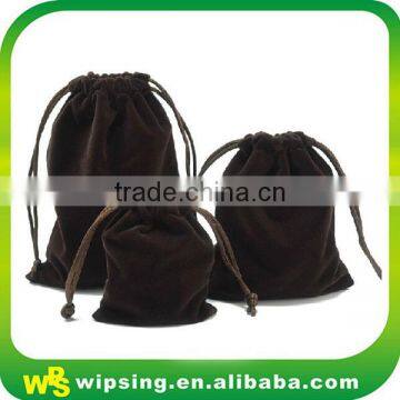 Wholesale Customized Grey Velvet Pouches With Drawstring photo-3