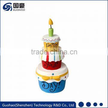 Custom birthday gifts resin artificial birthday cake model