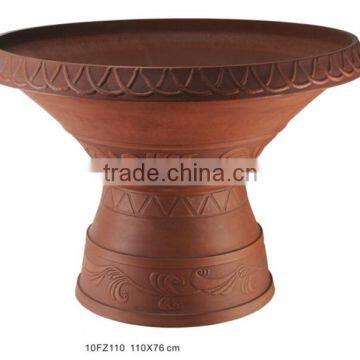 Sculpture Bird Bath Pot with High Heeled Base