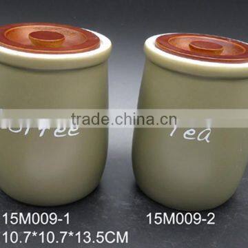 Shining Finish Hermetic Porcelain Tea Coffee Canisters Storage Jar photo-4