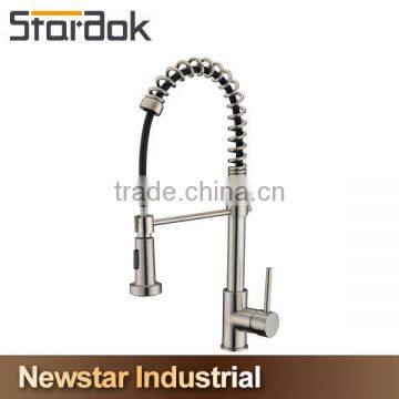 Star.aok Deck Mounted cUPC Single Handle Pull out Kitchen Faucet