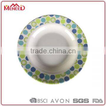 LFGB Pass Manufacturer Modern Kitchen Use Cafeteria Use Deep Plastic Soup Plate, Melamine Serving Plate photo-3