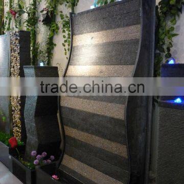 granite stone water fountain water wall with base