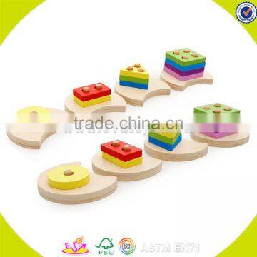Wholesale Funny Kids Wooden Shape Sorter Blocks Stacking Toy Hot Sale Baby Wooden Shape Sorter Blocks Stacking Toy W13D098 photo-4