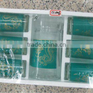 JK020 7pcs Glass Drinking Set With Printing photo-2